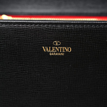 Valentino Garavani Grainy Calfskin Stud Sign Shoulder Bag Black 6 of 14