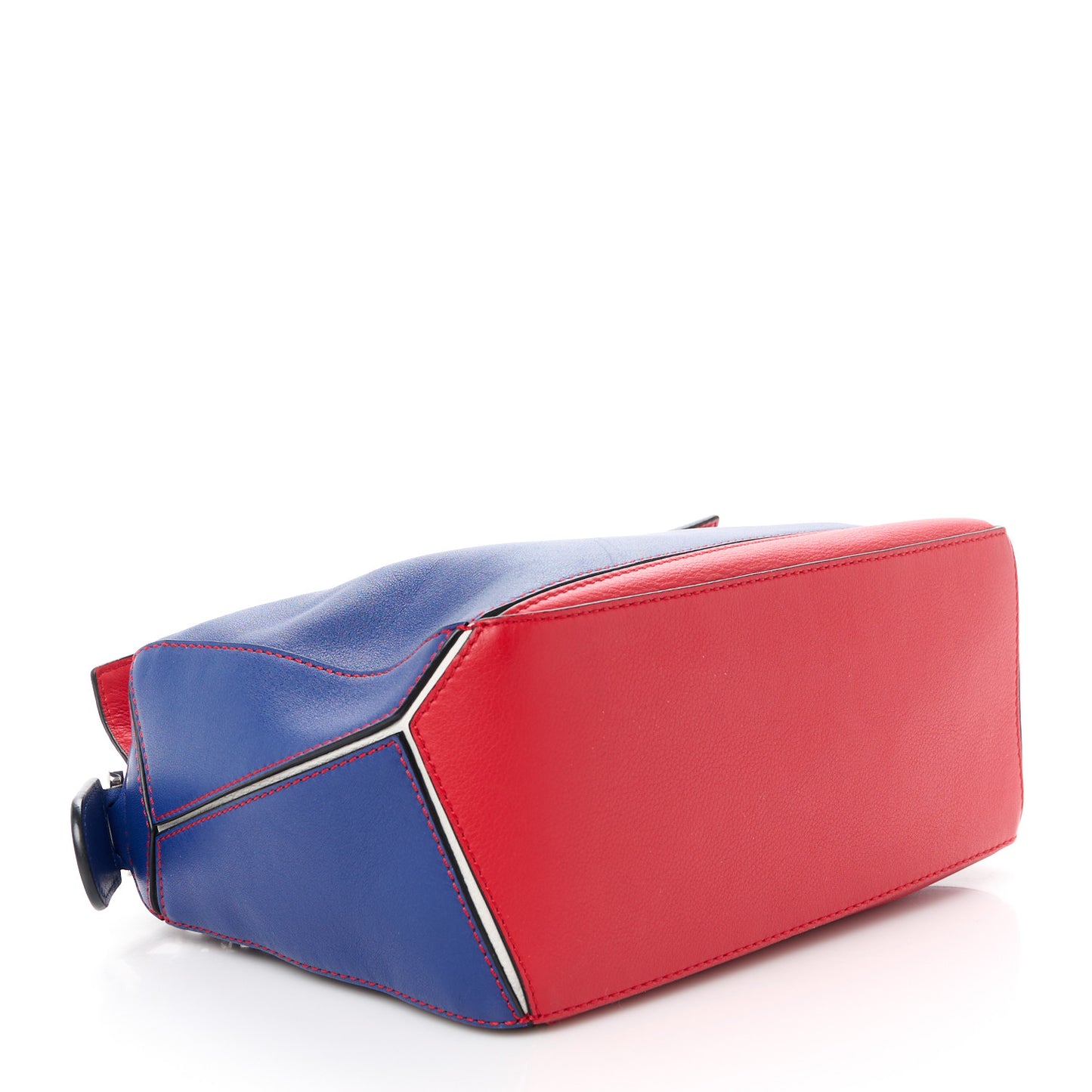 Calfskin Small Puzzle Bag Red Blue