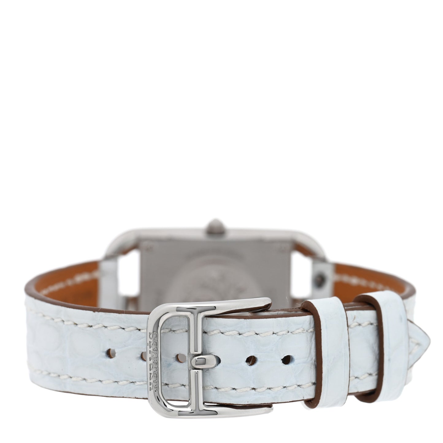 Stainless Steel Alligator Diamond Bezel Mother of Pearl 23mm Cape Cod Quartz Watch Bleu Brum