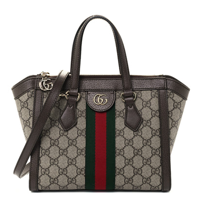 Gucci GG Supreme Monogram Small Ophidia Tote Bag Brown 1 of 13