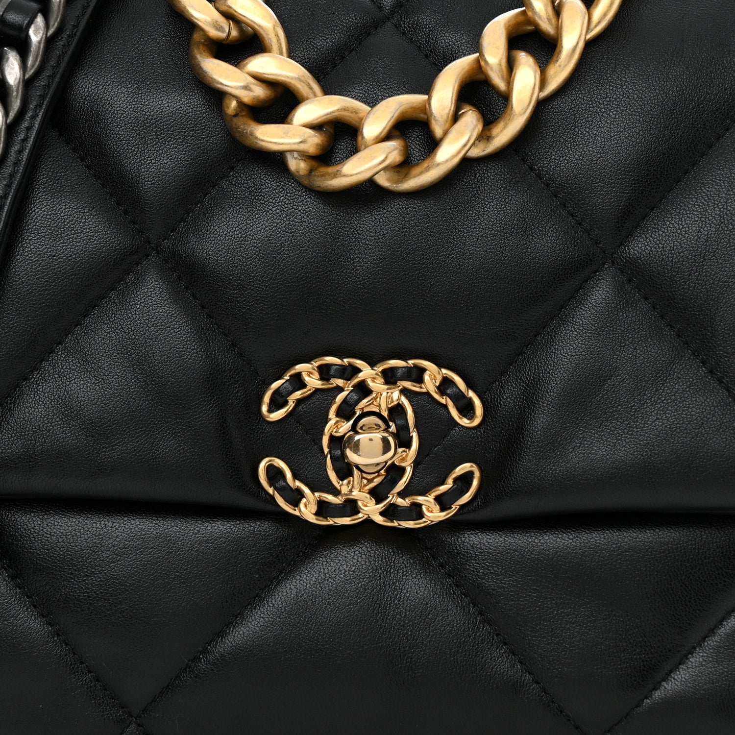 Chanel Lambskin Quilted Large Chanel 19 Flap Black 8 of 11