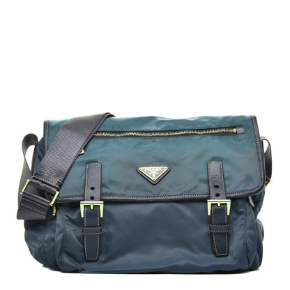 Prada Nylon Vela Messenger Bag Blue 1 of 8