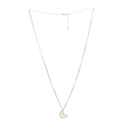 Van Cleef & Arpels 18K Yellow Gold Mother of Pearl Sweet Alhambra Butterfly Pendant Necklace 3 of 8