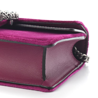 Gucci Velvet Super Mini Dionysus Shoulder Bag Fuchsia Violet Cyclamen 8 of 8