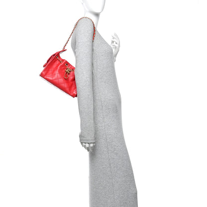 Chanel Caviar Quilted Mini Chanel 25 Handbag Red 2 of 10