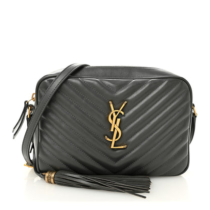 Saint Laurent Calfskin Matelasse Monogram Lou Camera Bag Storm 1 of 10