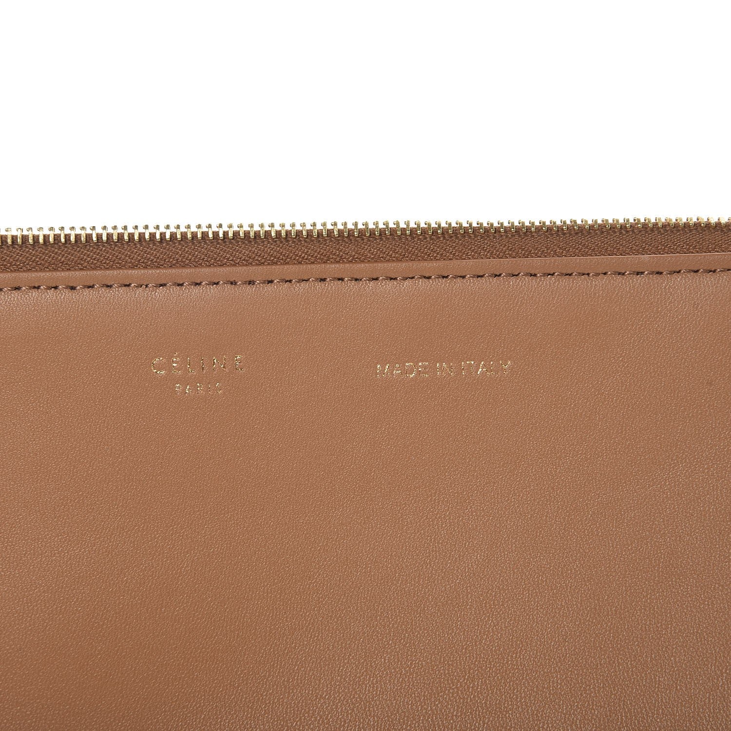 Celine Lambskin Zip Pouch Tan 7 of 8