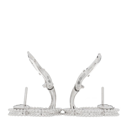 Van Cleef & Arpels 18K White Gold Diamond Magic Alhambra Earrings 3 of 5