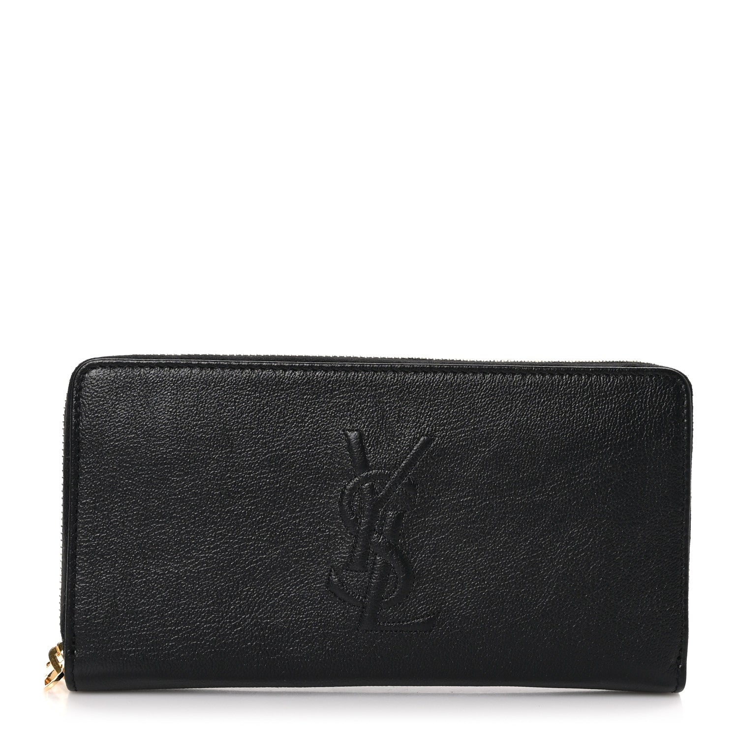 Saint Laurent Chevre Belle De Jour Zip Around Wallet Black 1 of 10