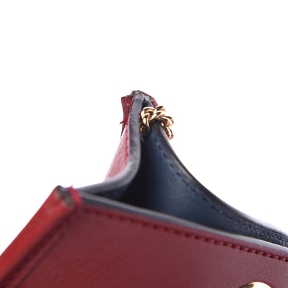 Gucci Suede Calfskin Large Rajah Chain Tote New Blue Romantic Cherry 11 of 16
