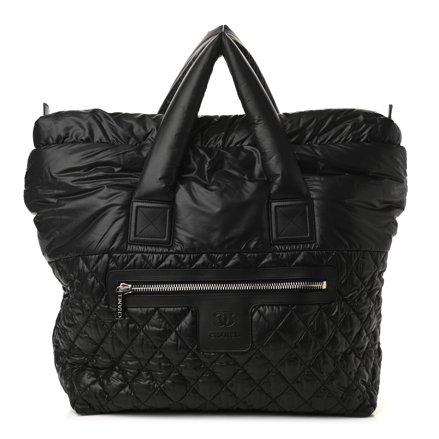 Chanel Nylon Quilted Large Coco Cocoon Tote Black 1 of 8