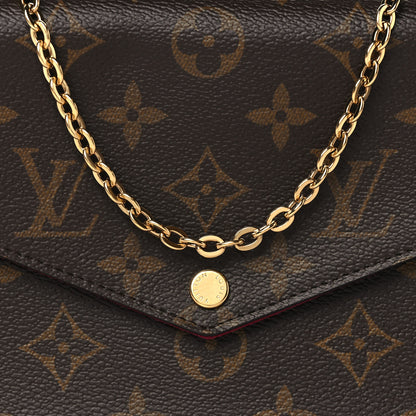 Louis Vuitton Monogram Pochette Felicie Chain Wallet Fuchsia 9 of 12