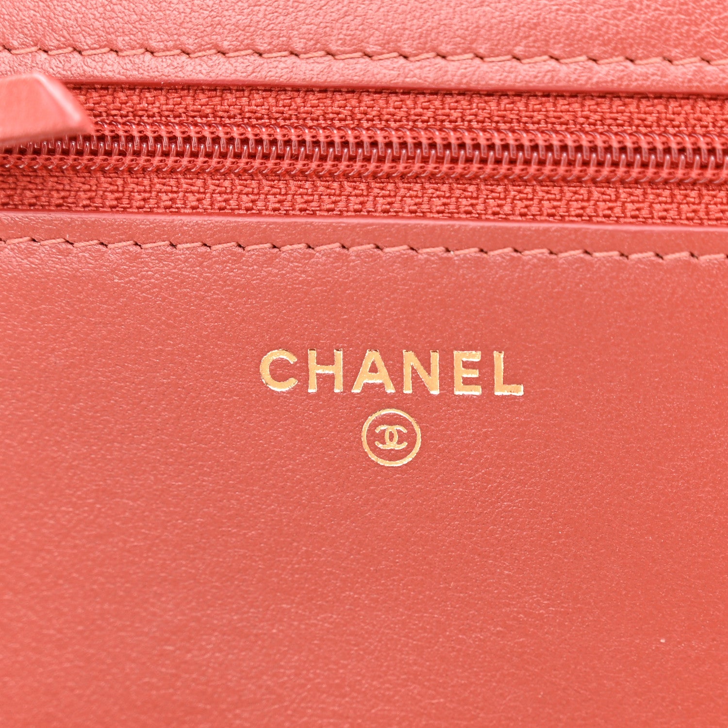 Chanel Lambskin Quilted Boy Wallet On Chain WOC Red 6 of 11