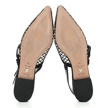Christian Dior Resille Lambskin Ribbon J'Adior Slingback Ballet Flats 37 Black 5 of 8