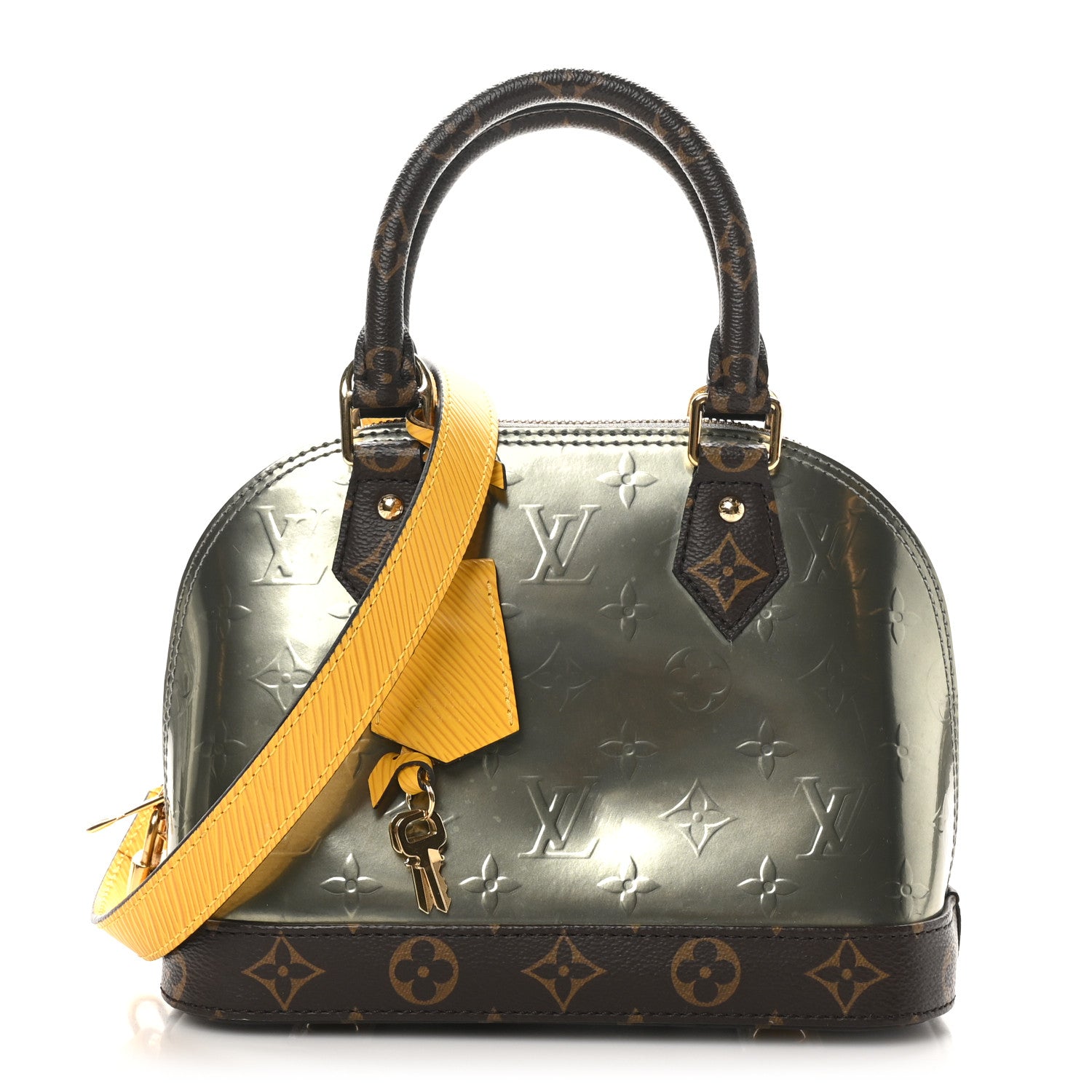 Louis Vuitton Vernis Epi Monogram Alma BB Bitume Metallise 1 of 9