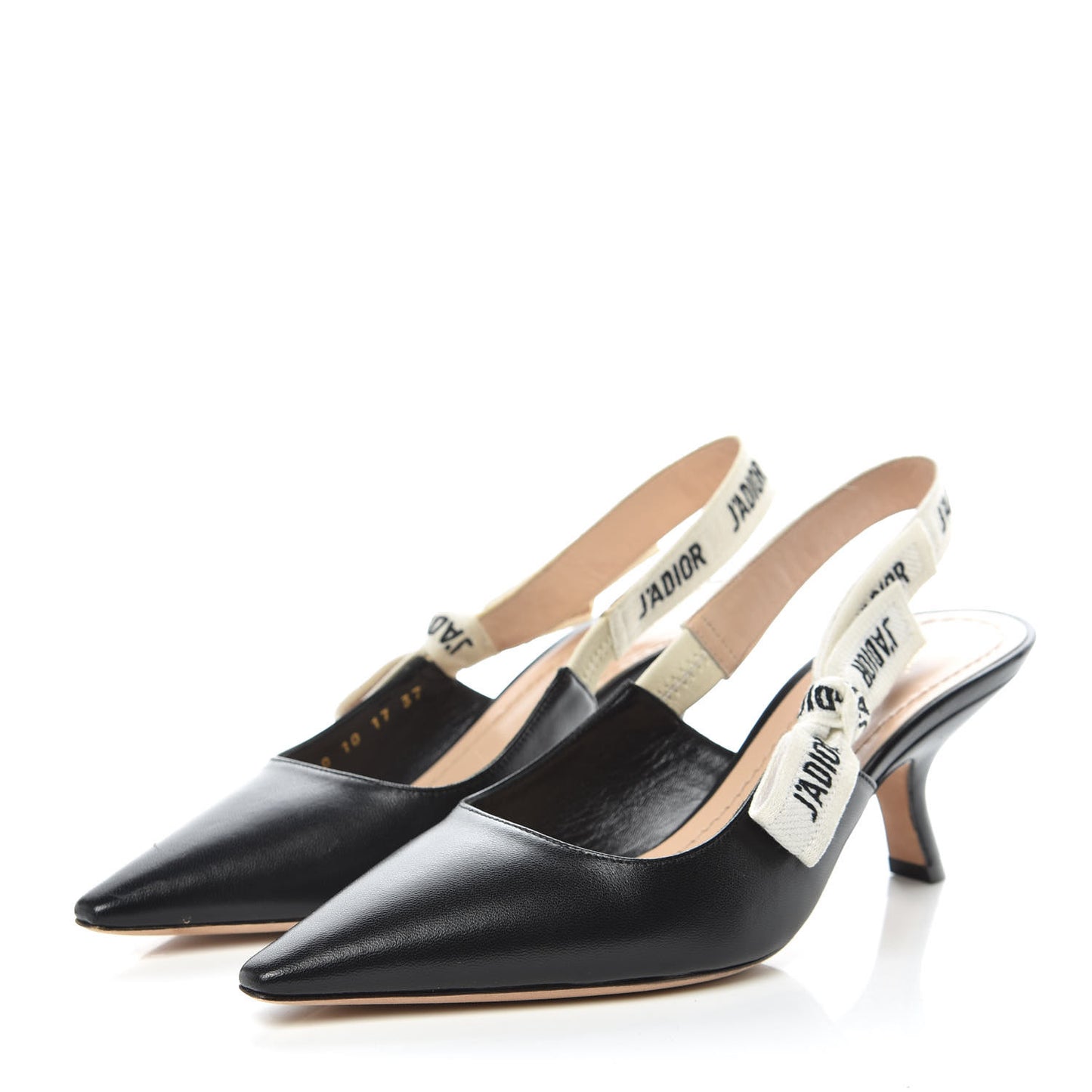 Lambskin Ribbon J'Adior Slingback 65mm Pumps 6.5 Black