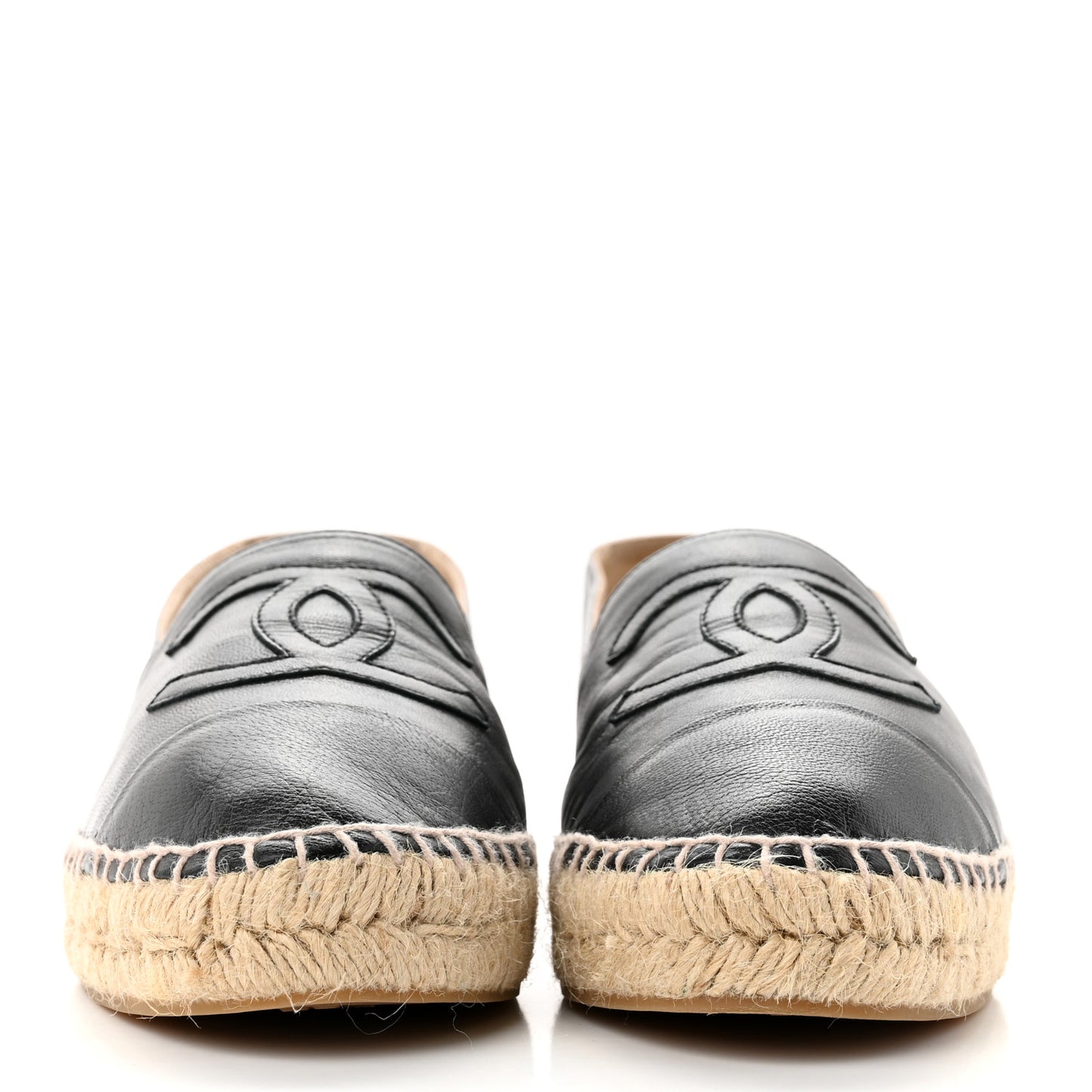 Lambskin CC Espadrilles 38 Black