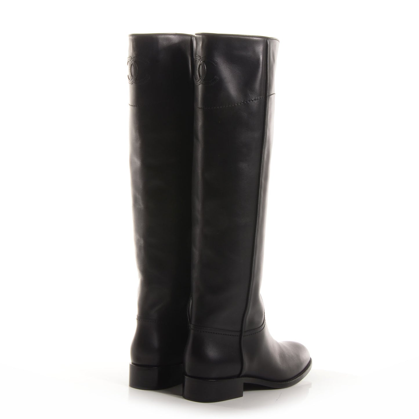 Leather Ascot Riding Boots Black 39