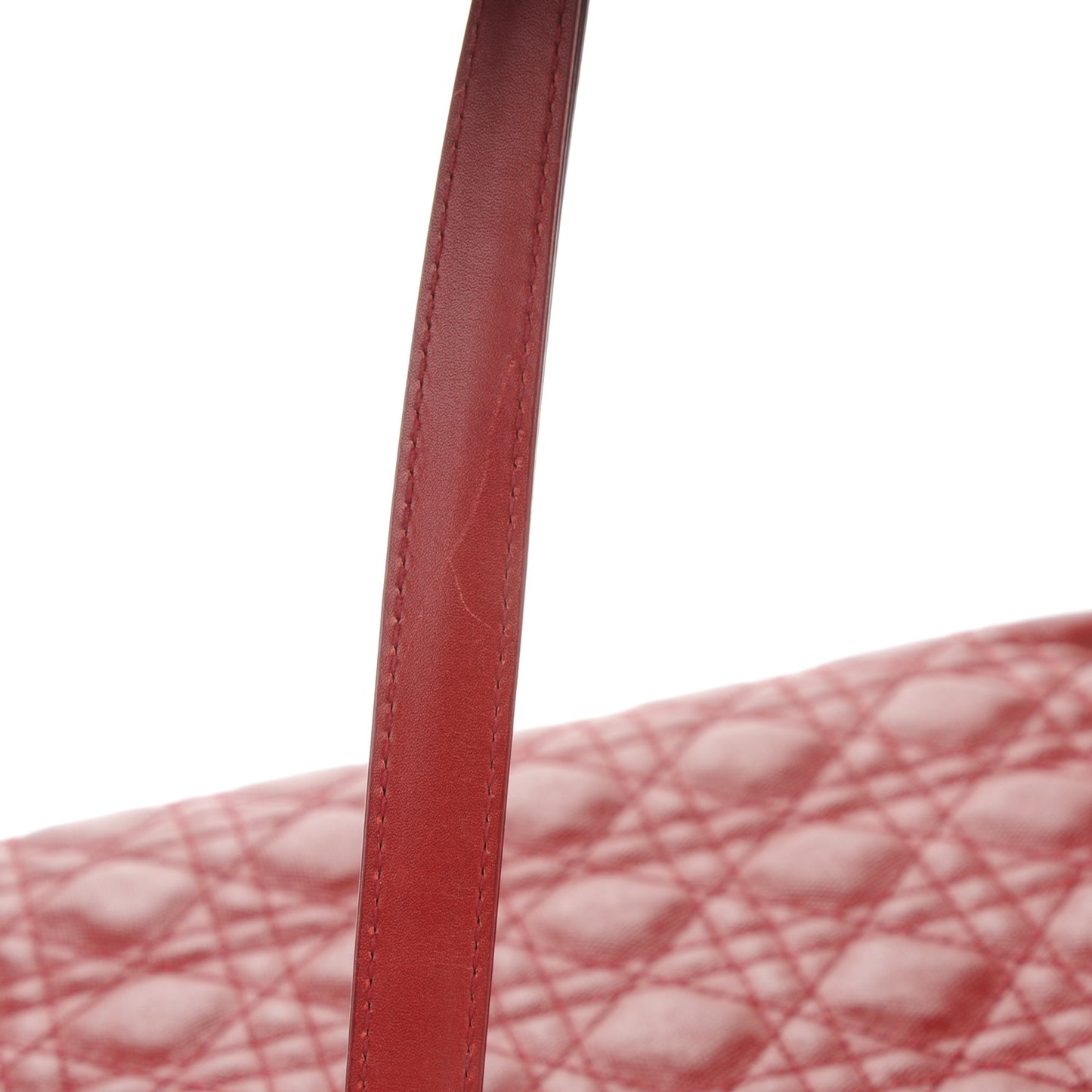 Coated Canvas Cannage Medium Panarea Tote Red