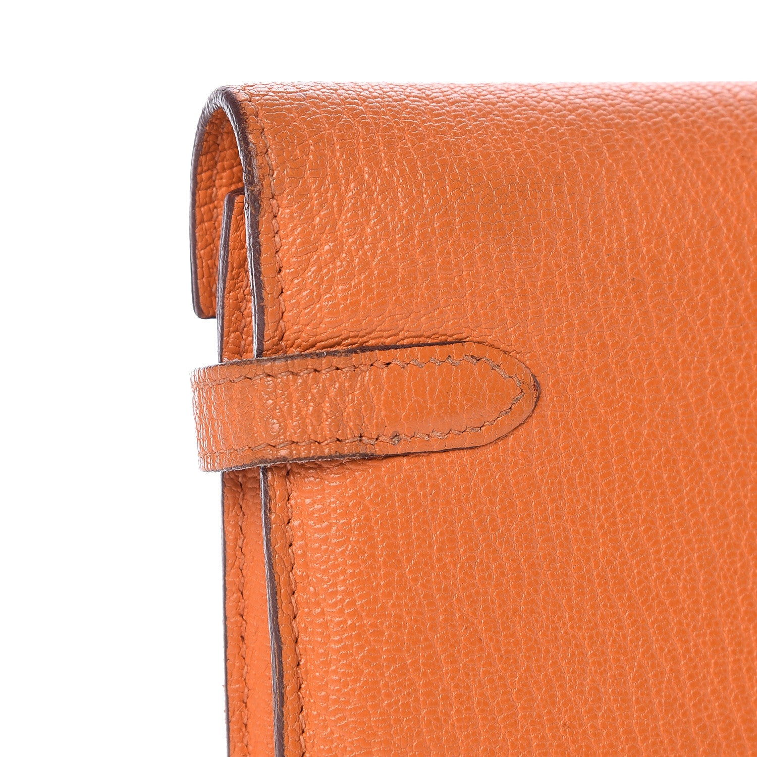 Hermes Chevre Mysore Kelly Longue Wallet Orange 5 of 23
