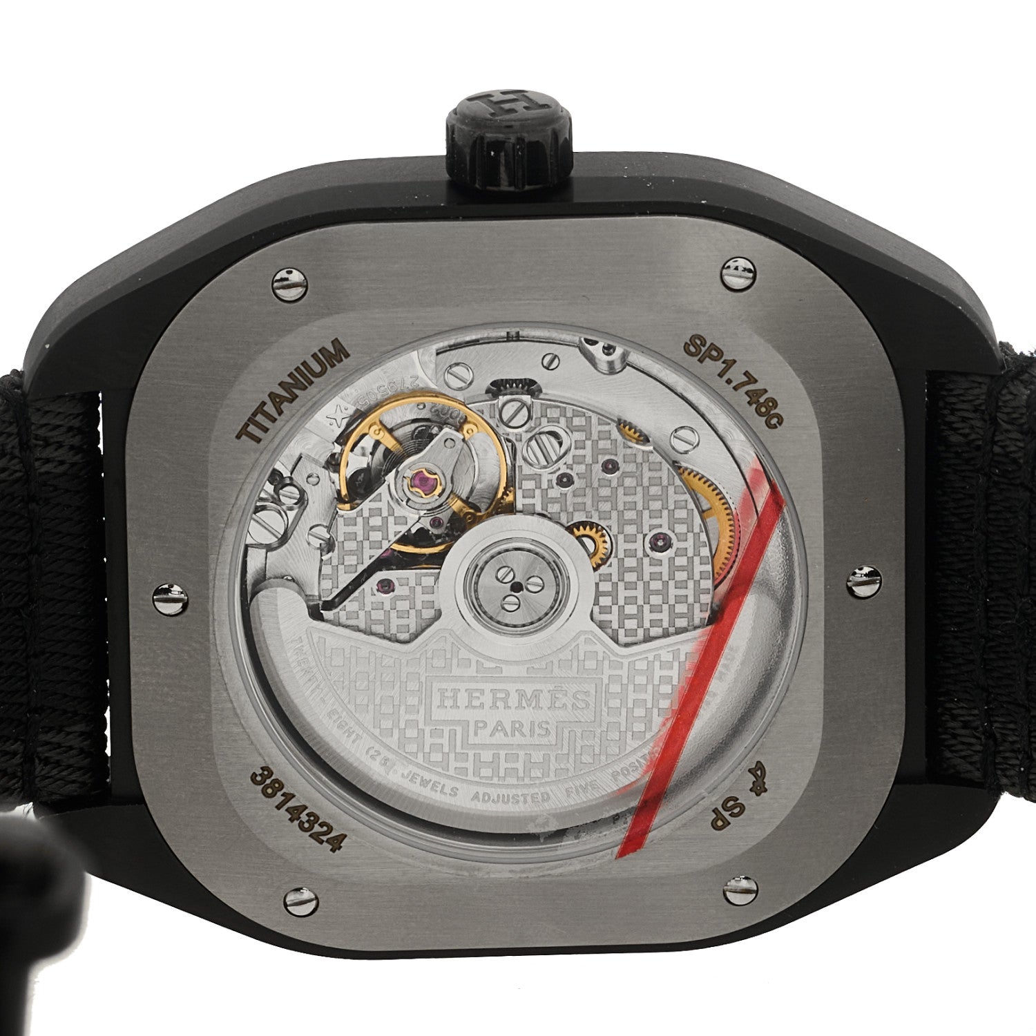 Hermes DLC Coated Titanium Rubber 39mm H08 Automatic Watch Noir