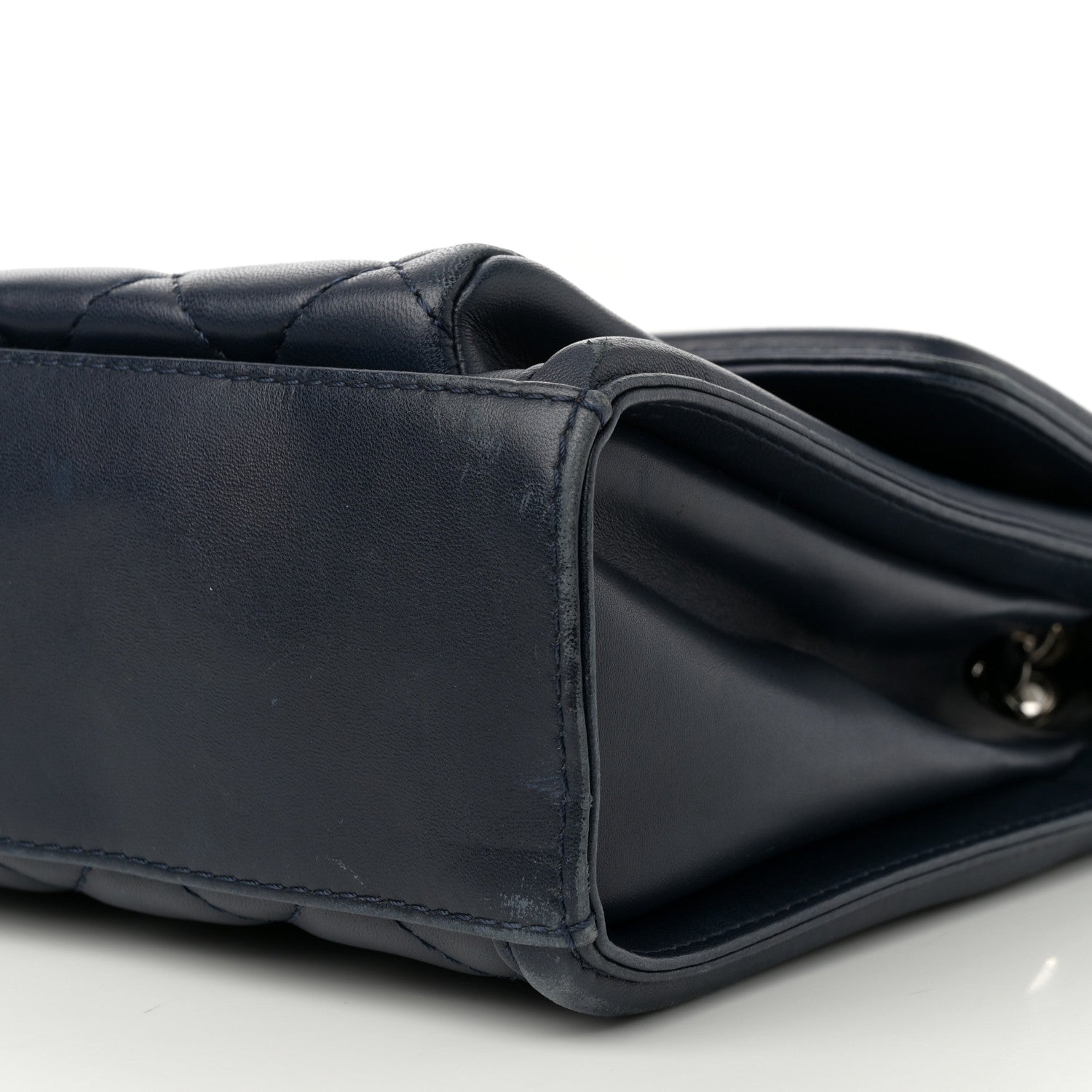 Chanel Lambskin Quilted Large Geometric Flap Navy 11 of 14