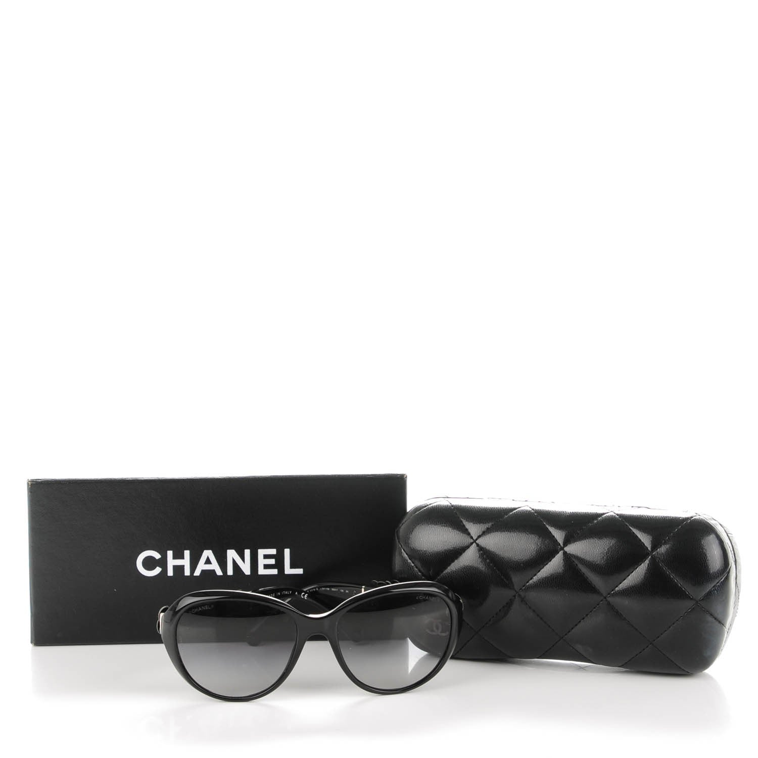 Chanel Lambskin Camellia CC Sunglasses 5316 Q Black 7 of 7