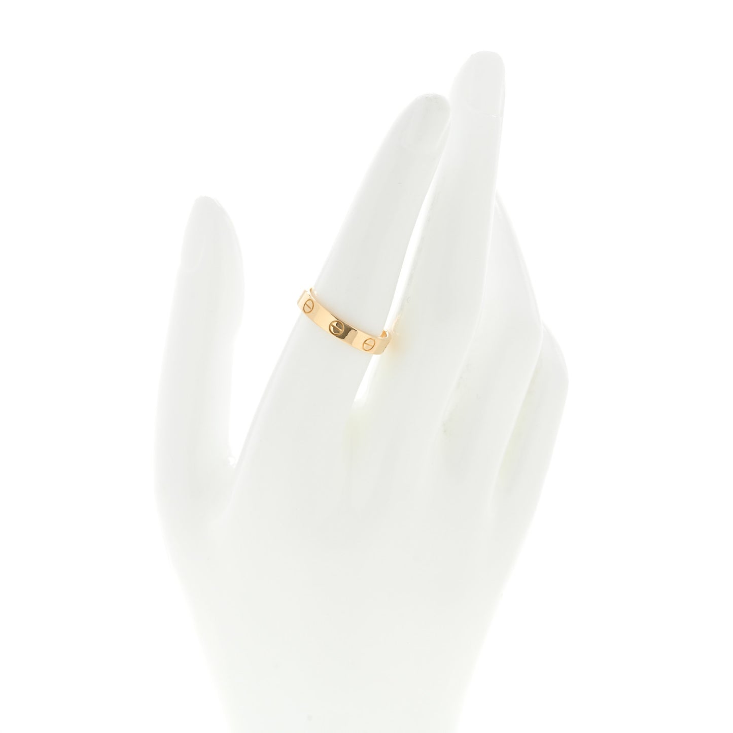 18K Yellow Gold 3.5mm LOVE Wedding Band Ring 55 7.25