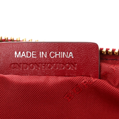 Burberry Haymarket Check Small Peyton Crossbody Clutch Bag Military Red 7 of 12