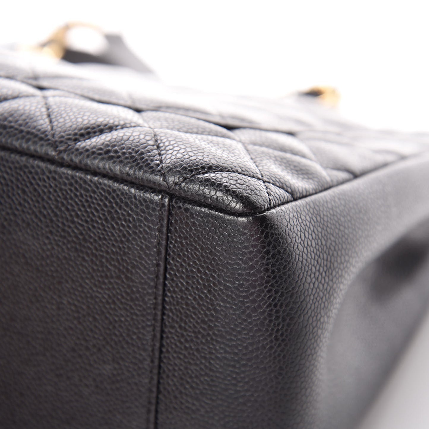 Caviar Quilted Grand Shopping Tote GST Black