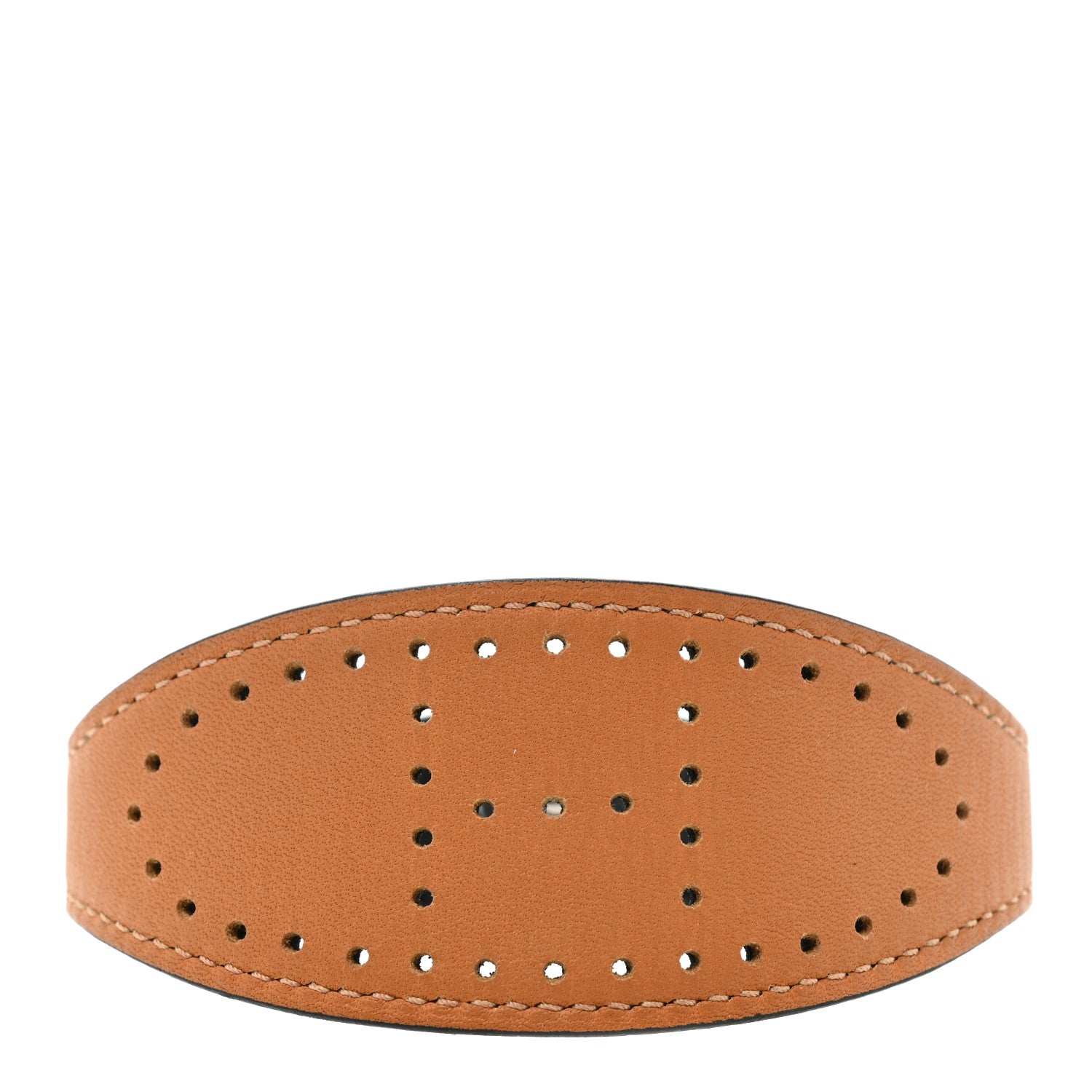 Hermes Calfskin Reversible Perforated H Bracelet S Black 2 of 6