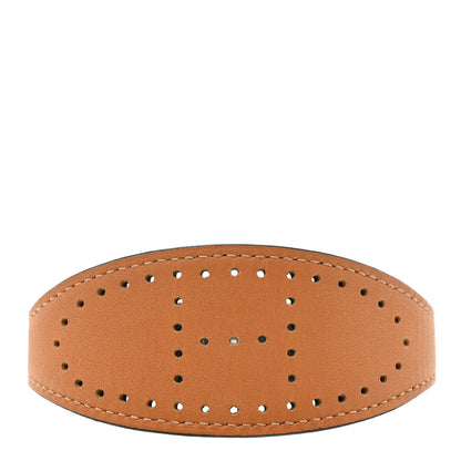 Hermes Calfskin Reversible Perforated H Bracelet S Black 2 of 6