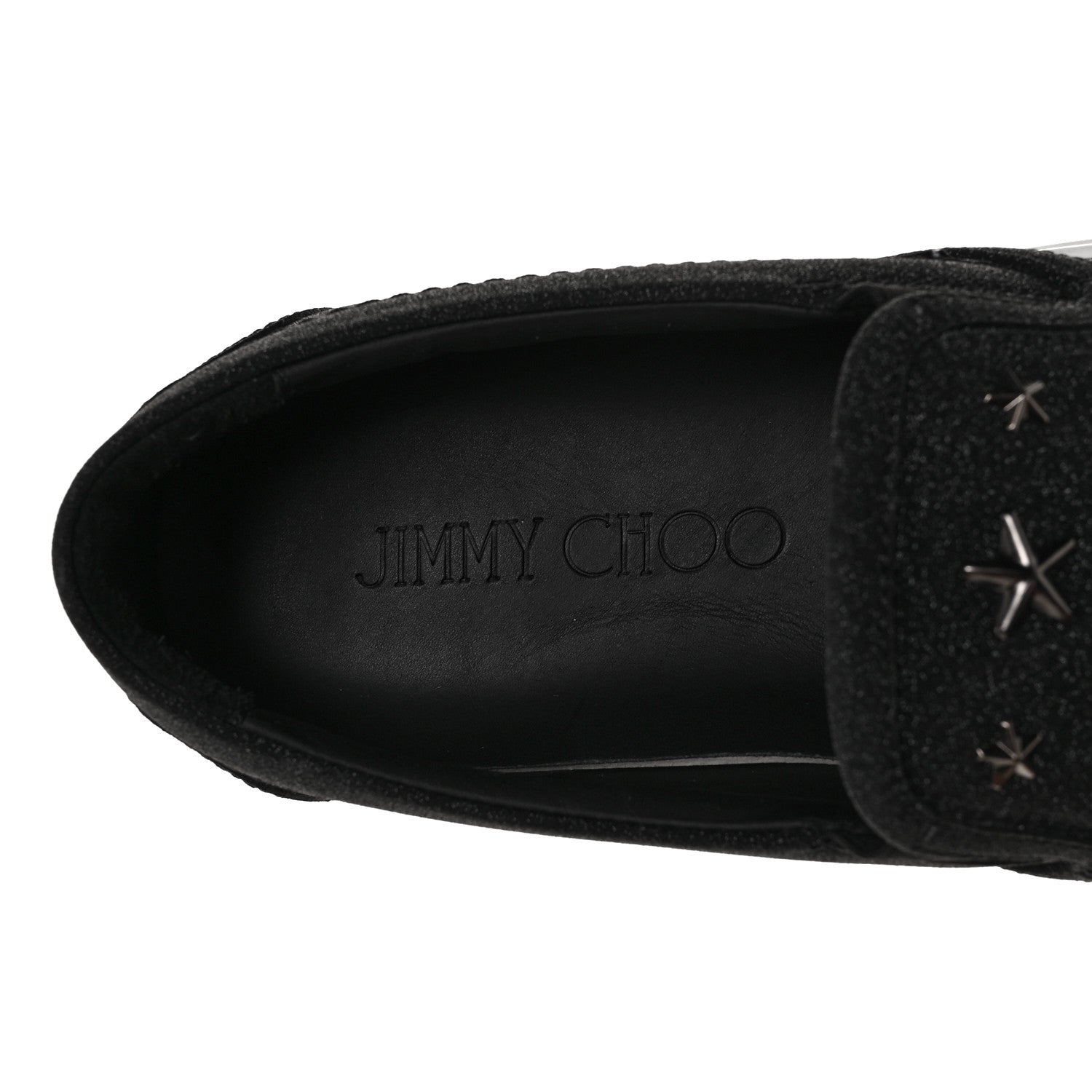 Jimmy Choo Fine Glitter Suede Mens Grove Sneakers 40 Black 7 of 8