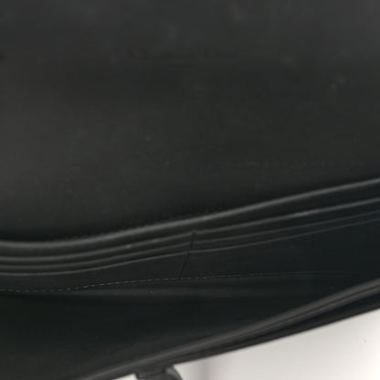 Christian Dior Ultra Matte Calfskin Saddle Chain Wallet Pouch Black 9 of 12