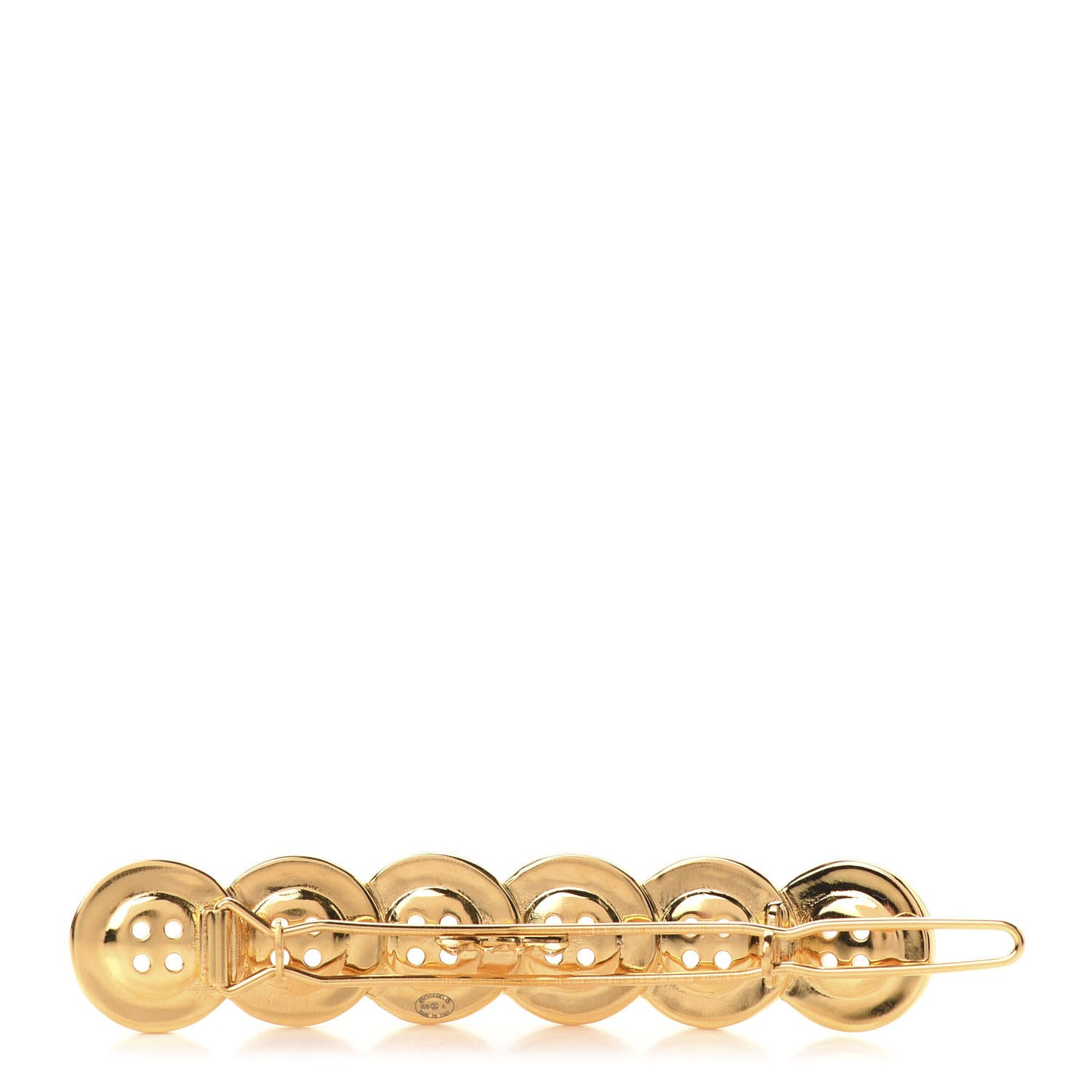 Button Paris CC Hair Clip Barrette Gold