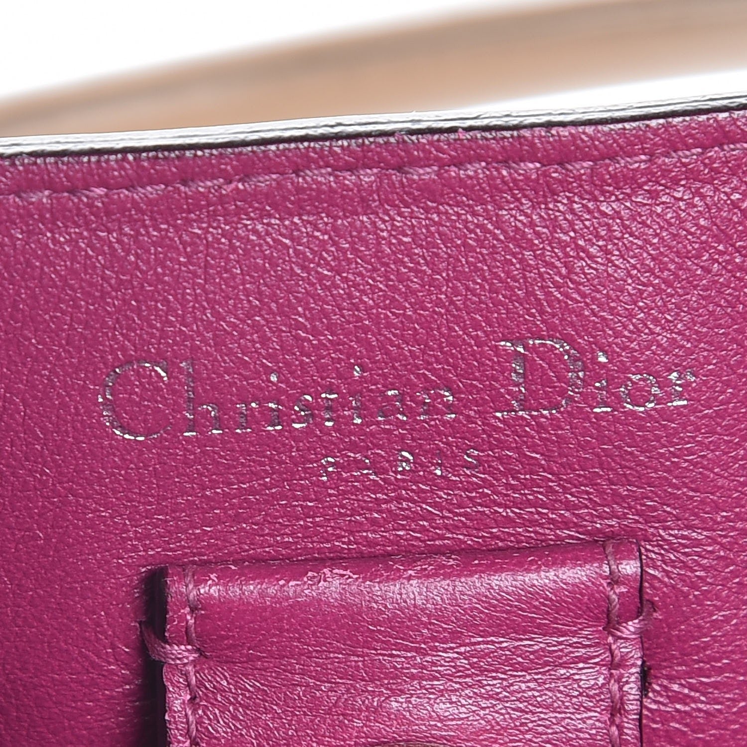 Christian Dior Smooth Calfskin Large Diorissimo Tote Beige Fuchsia 7 of 8