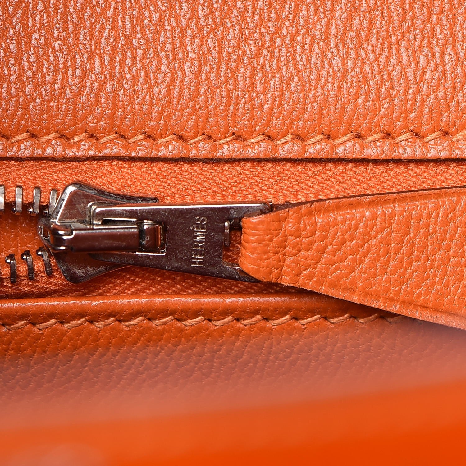 Hermes Shiny Niloticus Crocodile Birkin 25 Orange 15 of 30
