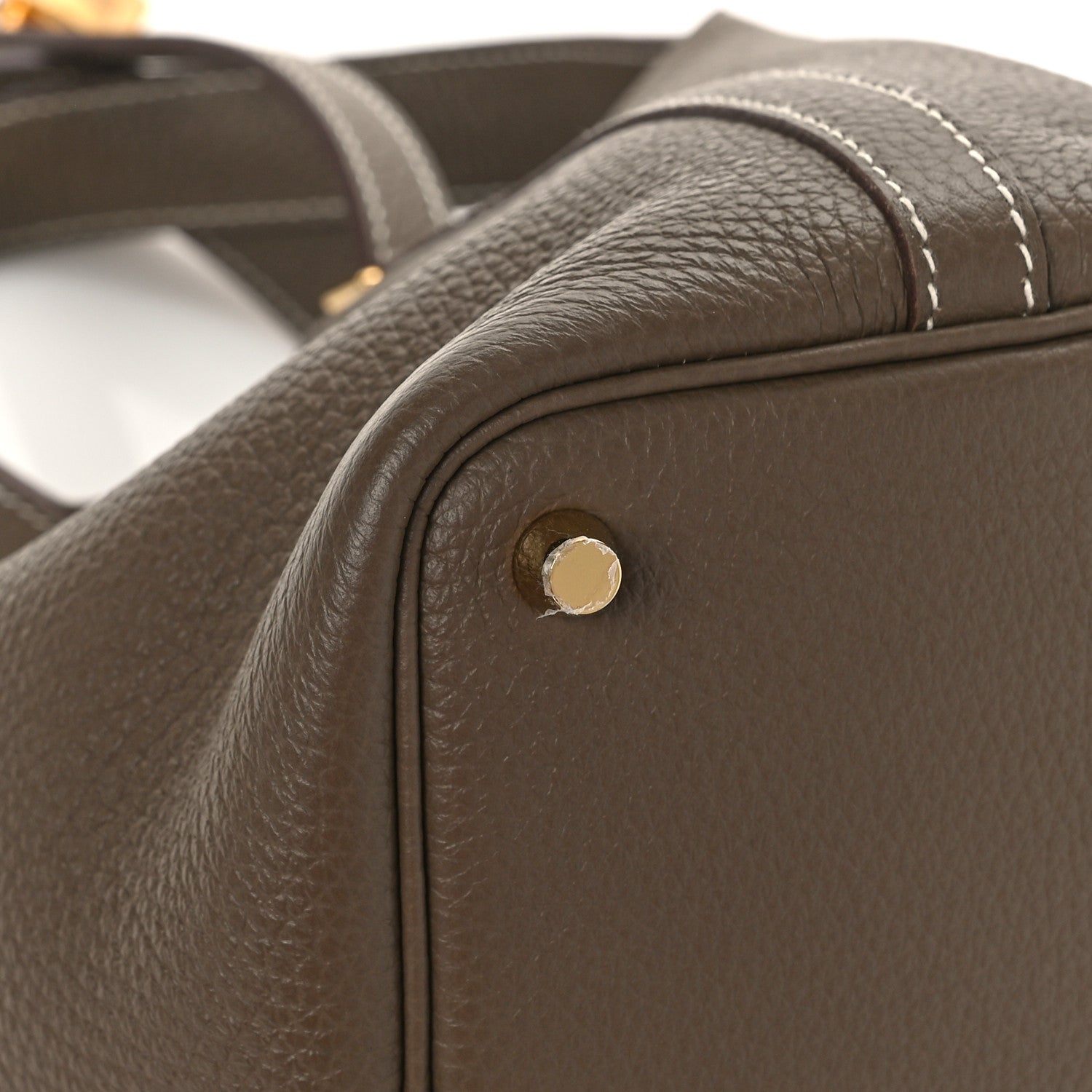 Hermes Taurillon Clemence Picotin Lock 18 PM Etoupe 7 of 8
