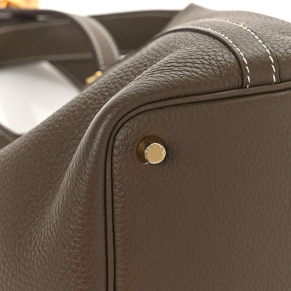 Hermes Taurillon Clemence Picotin Lock 18 PM Etoupe 7 of 8
