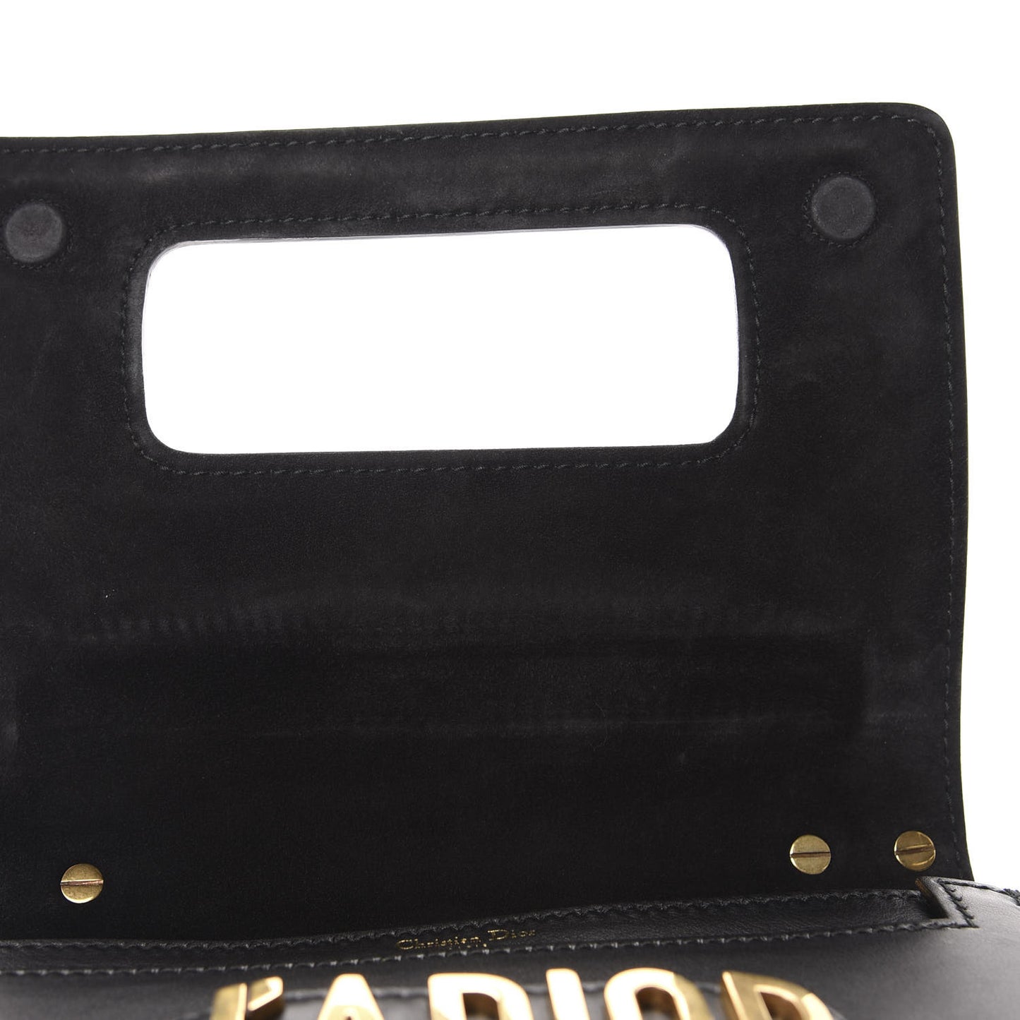 Calfskin J'Adior Chain Flap Bag Black