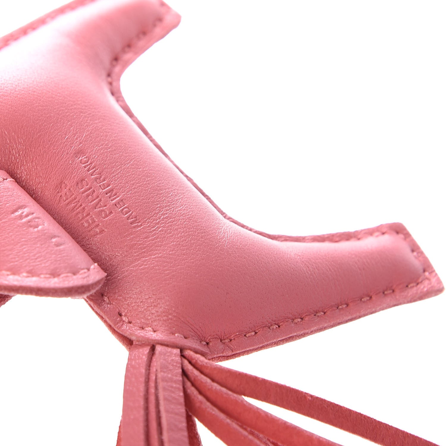 Hermes Milo Lambskin Grigri Rodeo Horse Bag Charm PM Rose Azalee 3 of 4