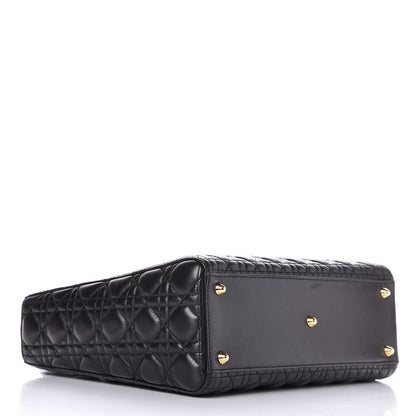 Christian Dior Lambskin Cannage Large Lady Dior Black 5 of 8