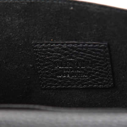 Valentino Garavani Pebbled Calfskin Rockstud Envelope Wallet on Chain Black 6 of 9