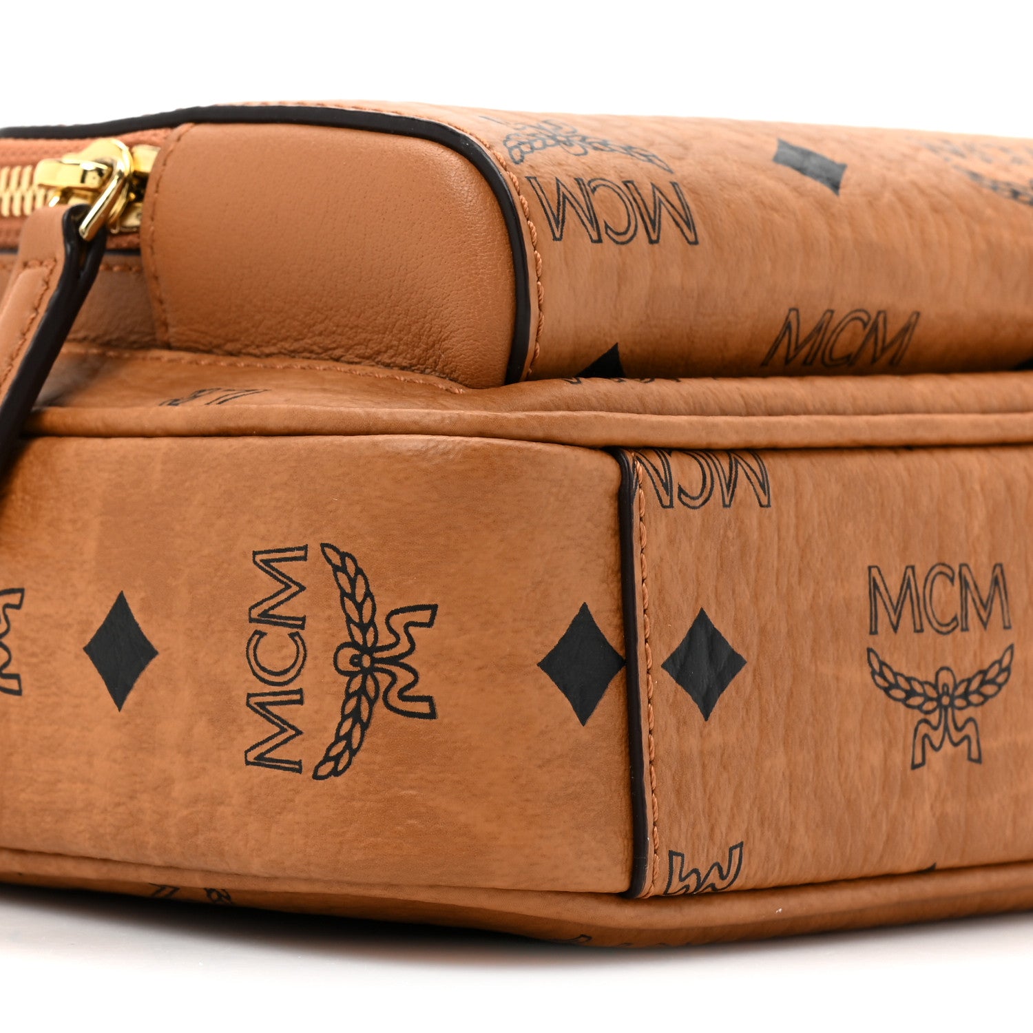 MCM Visetos Monogram Small Aren Crossbody Cognac 9 of 9