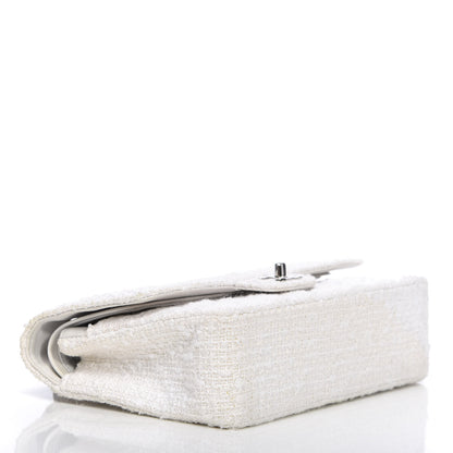 Chanel Tweed Medium Double Flap White 4 of 15