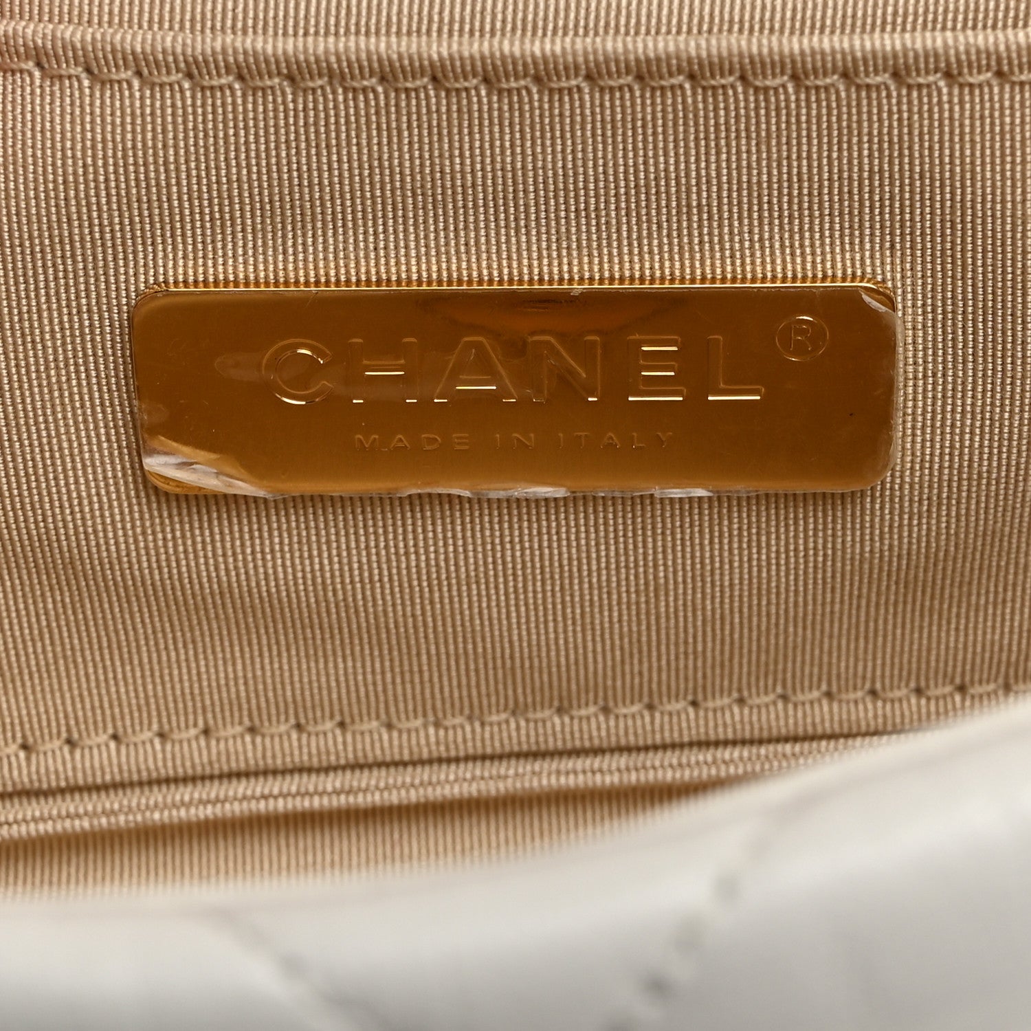 Chanel Goatskin Quilted Chanel 19 Waist Bag White 6 of 11