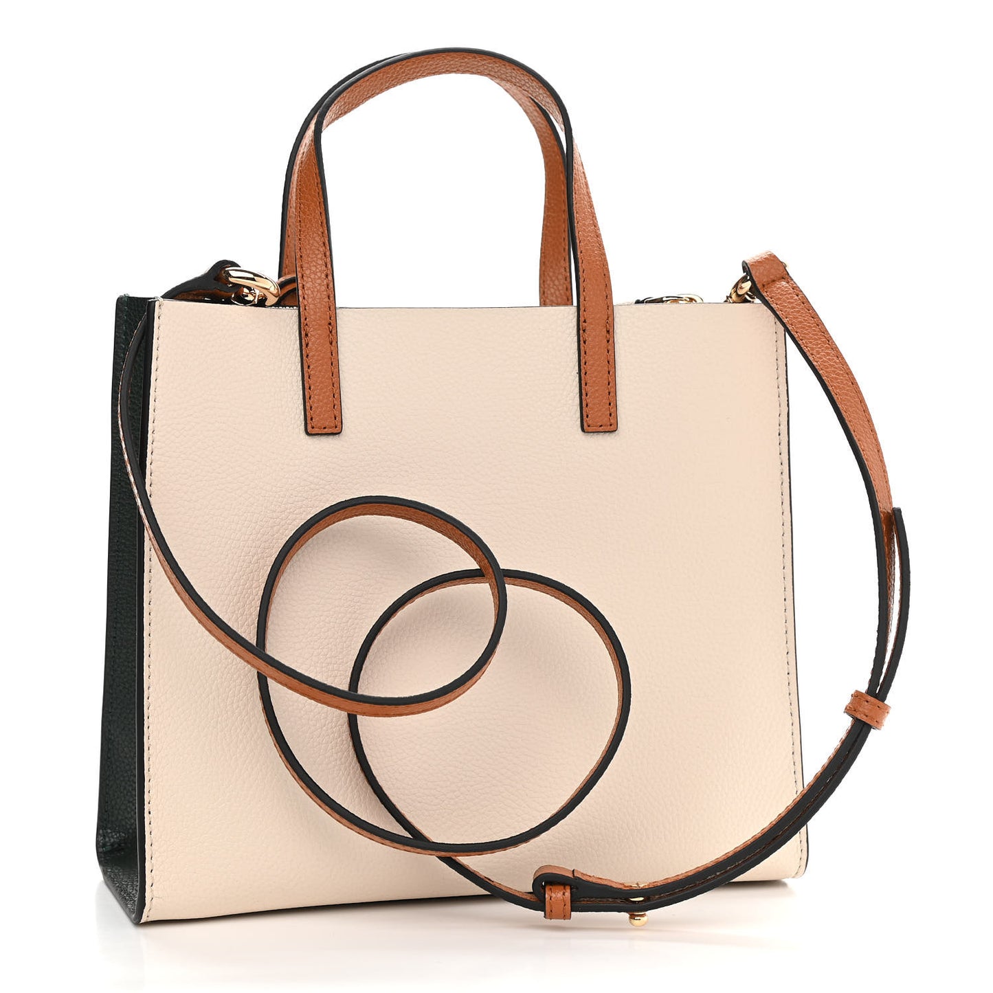 Calfskin Mini Grind Tote Bag Sandshell Multicolor
