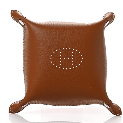 Hermes Taurillon Clemence Mises et Relances Change Tray Potiron Fauve 5 of 8