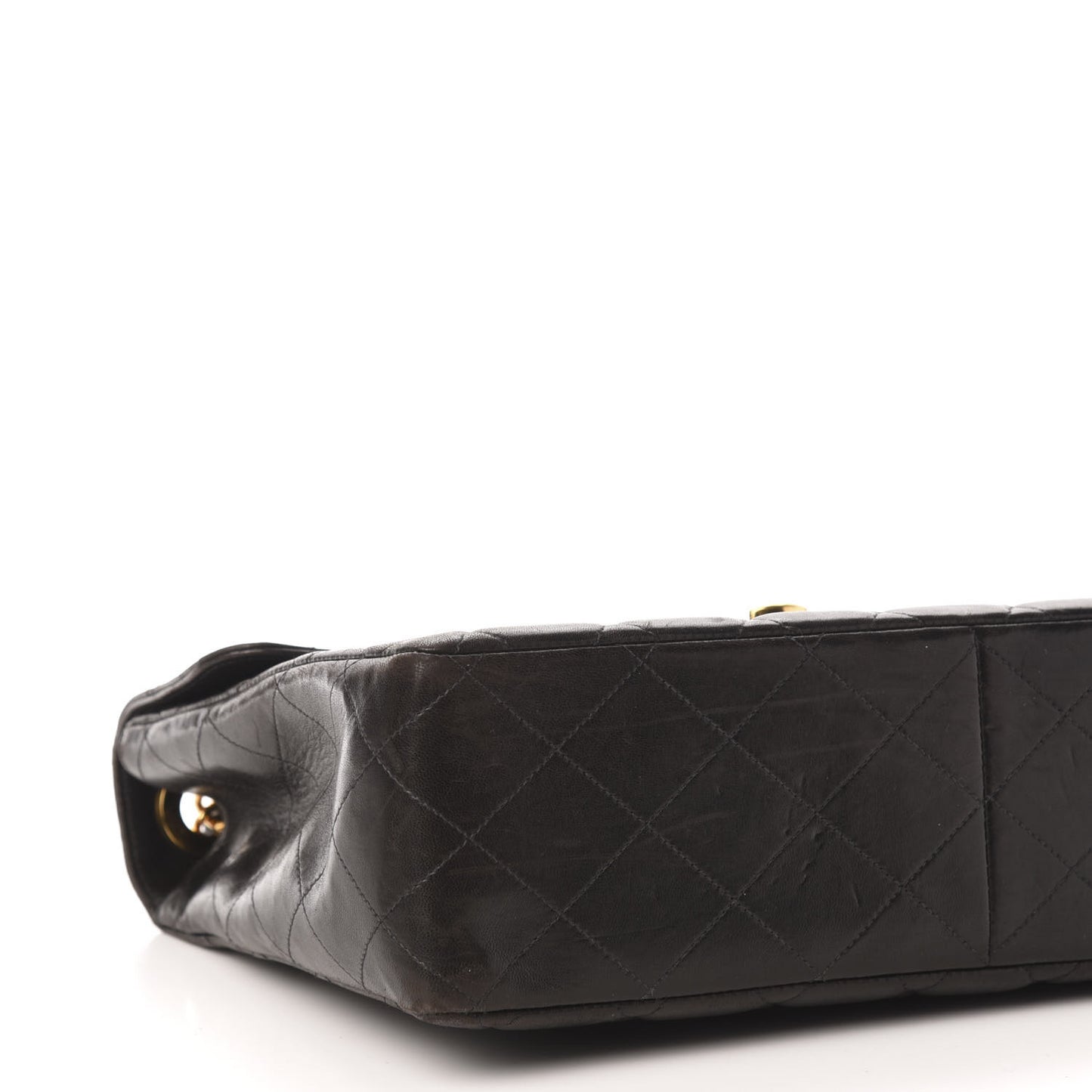 Lambskin Quilted XL Jumbo Single Flap Black