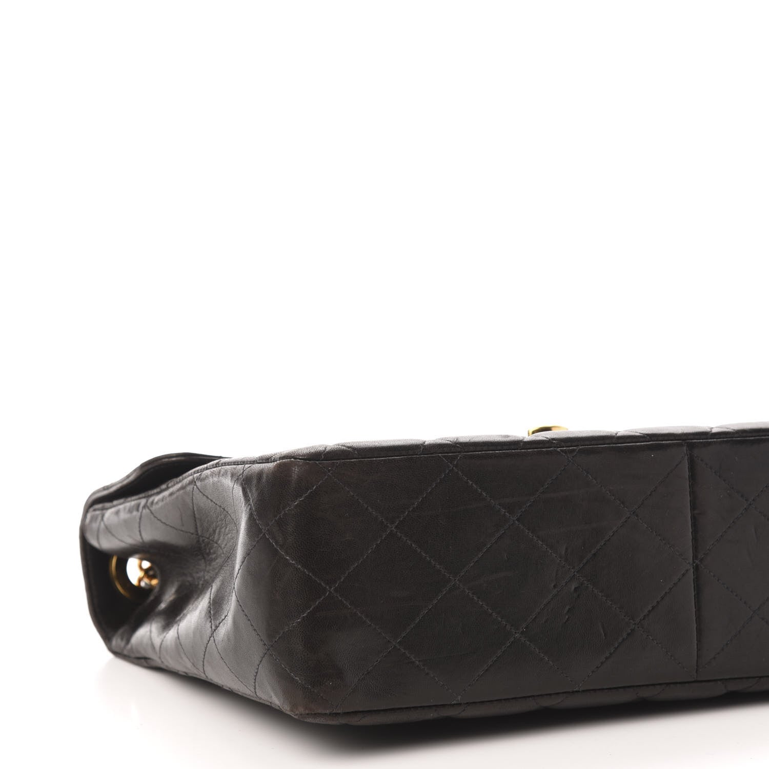 Chanel Lambskin Quilted XL Jumbo Single Flap Black 10 of 12